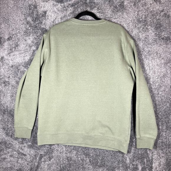 Quiksilver Sweater Mens Large Green Crewneck Pullover Logo Surf Skate Casual - Picture 2 of 7
